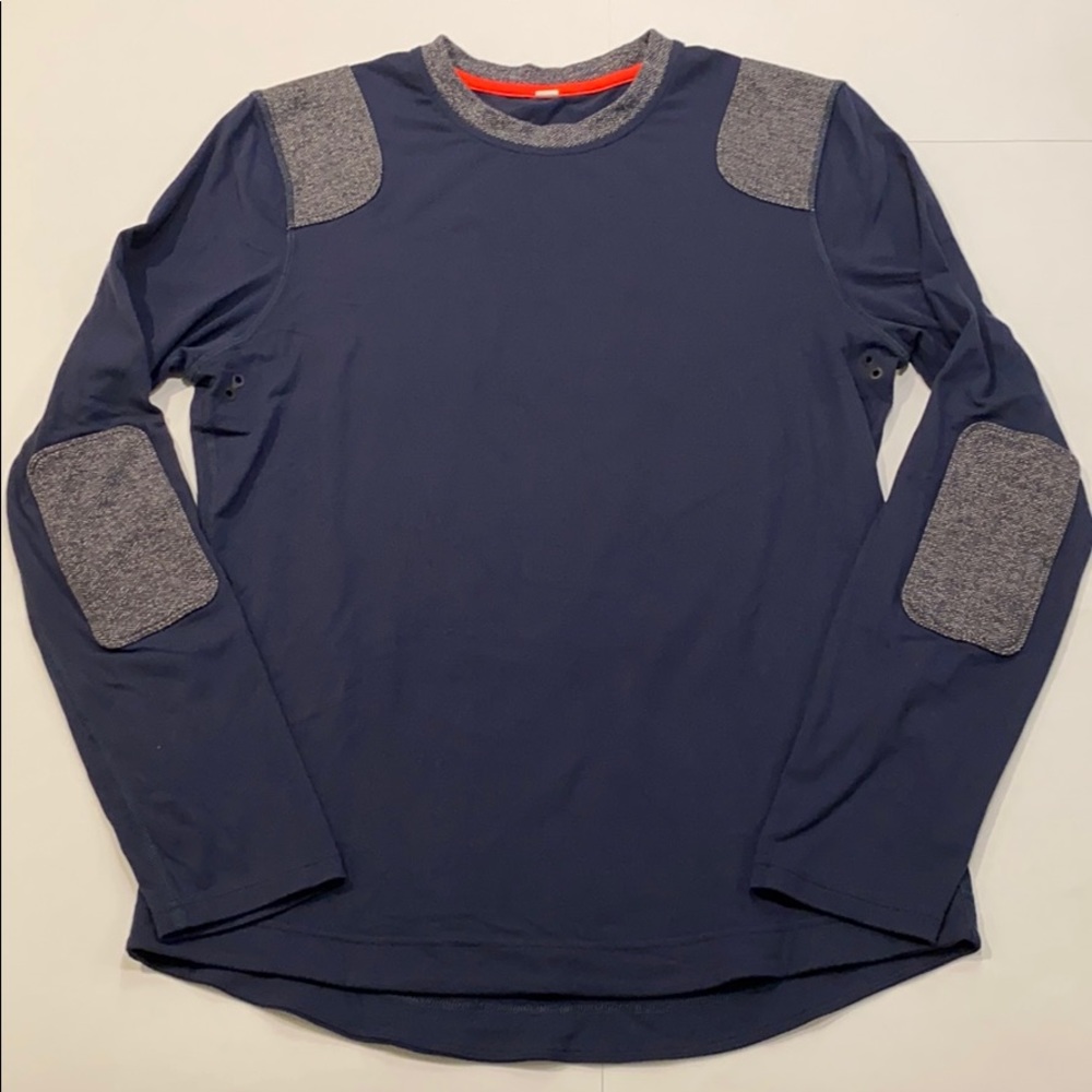 lululemon athletica Blue and Gray Long Sleeve Shirt